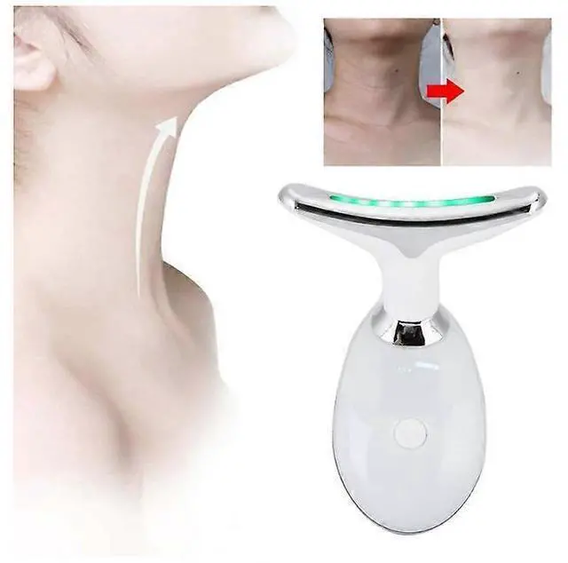 Alt view image 4 of 5 - Ecocleanpath V-Shaped Skin Tightening Machine, 3-Mode Anti-Wrinkle Facial & Neck Massager, 7000/min Vibration, White