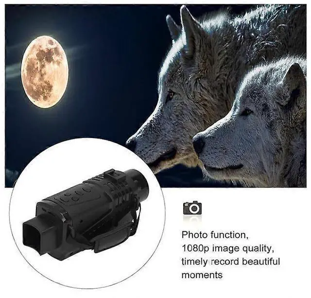 Alt view image 4 of 5 - Ecocleanpath Digital Night Vision Monocular 1080p HD, 5X Zoom & Infrared for Darkness, Black