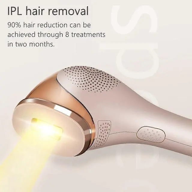 Alt view image 2 of 5 - Ecocleanpath IPL Hair Removal Device for Men & Women, 600K Flashes Painless Epilator for Face Legs Arms Full Body - White