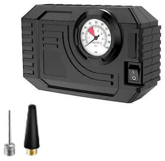 Main image of Ecocleanpath Portable 12V 150PSI Tire Inflator with Digital Display & LED Light for Car, Motorcycle, Bike, Balls (Black)