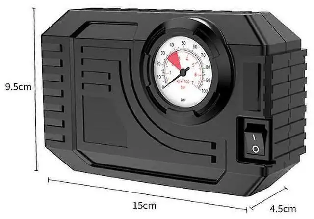 Alt view image 3 of 5 - Ecocleanpath Portable 12V 150PSI Tire Inflator with Digital Display & LED Light for Car, Motorcycle, Bike, Balls (Black)