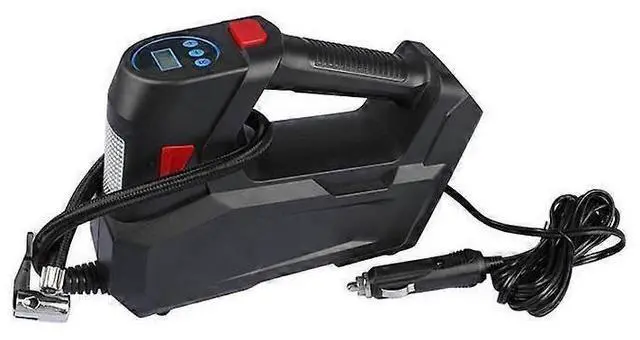 Main image of Ecocleanpath 12V Portable Air Compressor Pump with LED Light, 150PSI for Car, Motorcycle, Bike - Black