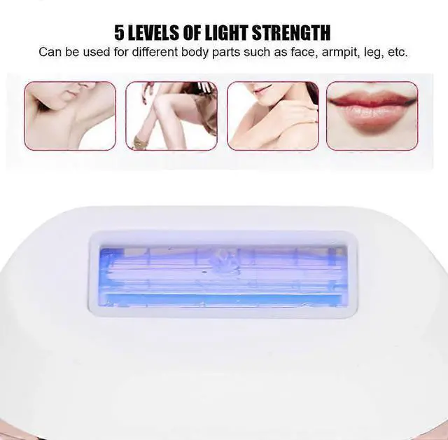 Alt view image 3 of 5 - Ecocleanpath White IPL Hair Removal Machine - 600,000 Flashes, 5 Levels, Full Body Use, 110-240V