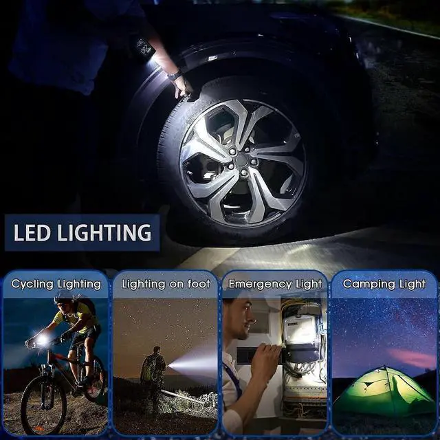 Alt view image 4 of 5 - Ecocleanpath 160 PSI Portable Tire Inflator with Auto Shutoff, Cordless for Cars & Motorcycles - Black