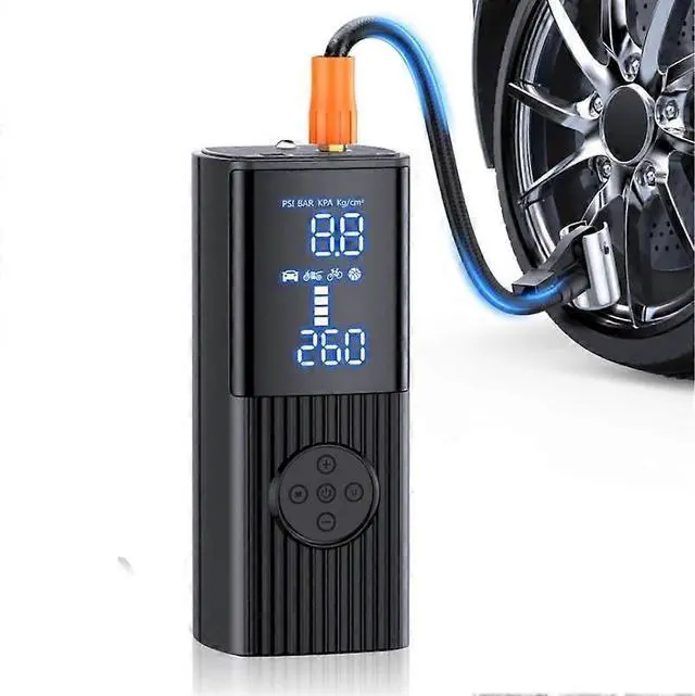 Main image of Ecocleanpath 180PSI Portable Tire Inflator with LCD Display, 3X Fast Inflation for Car, Bike, Motorcycle