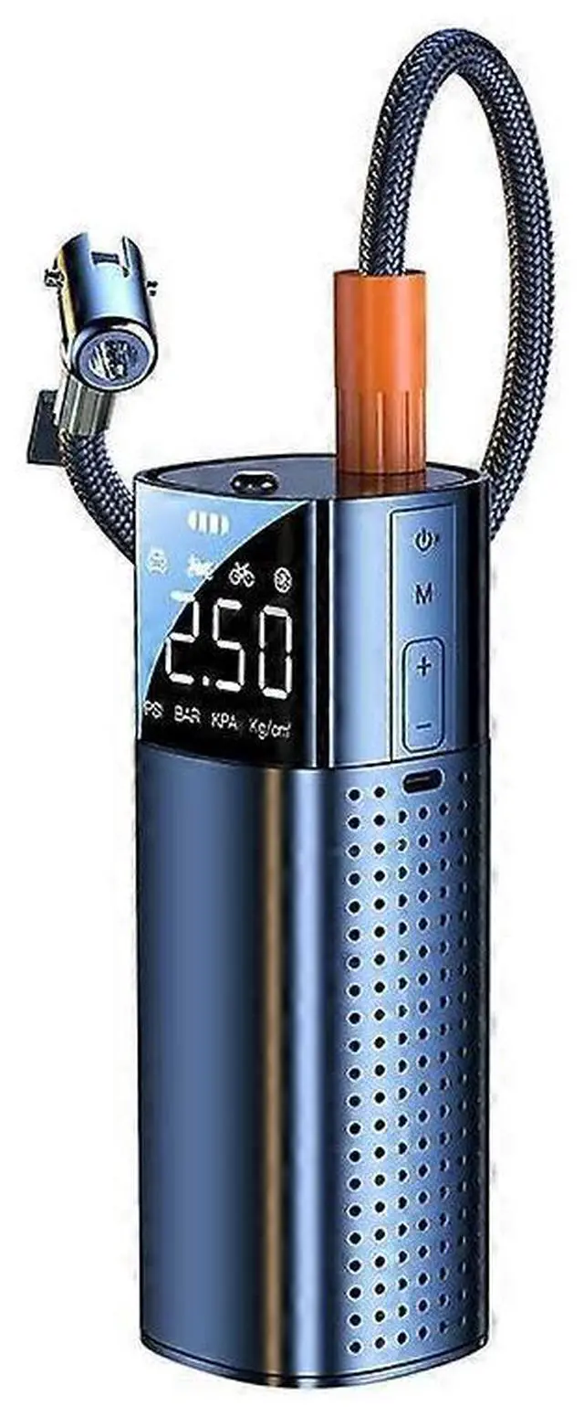 Main image of Ecocleanpath 150PSI Cordless Tire Inflator, 2x Faster Portable Air Compressor with LED Light for Car, Bike, Ball - Black