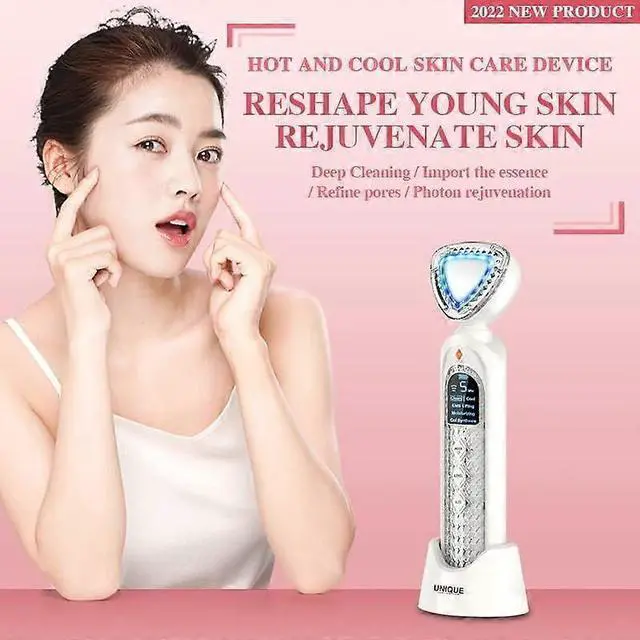 Alt view image 3 of 5 - Ecocleanpath Rechargeable Neck & Face Lift Massager: 5 Modes, 3 Gears, Hot/Cold Therapy, LED & LCD Screen