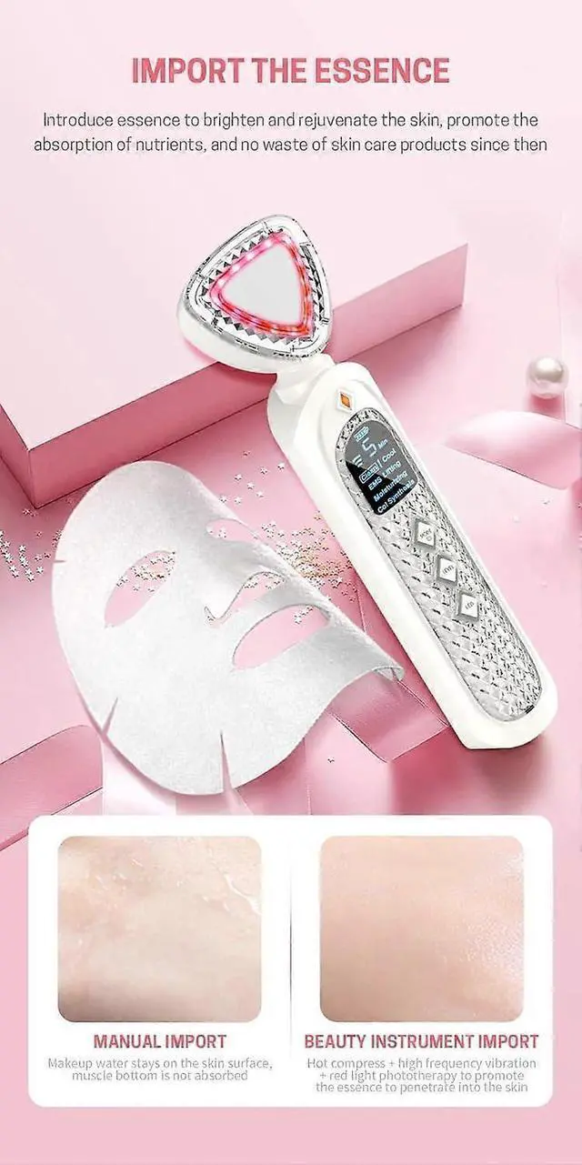 Alt view image 5 of 5 - Ecocleanpath Rechargeable Neck & Face Lift Massager: 5 Modes, 3 Gears, Hot/Cold Therapy, LED & LCD Screen