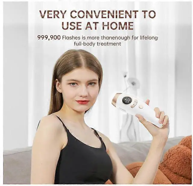 Alt view image 5 of 5 - Ecocleanpath IPL Laser Hair Removal Device for Women & Men, 999900 Flashes, 9 Levels, Full Body Use (White)