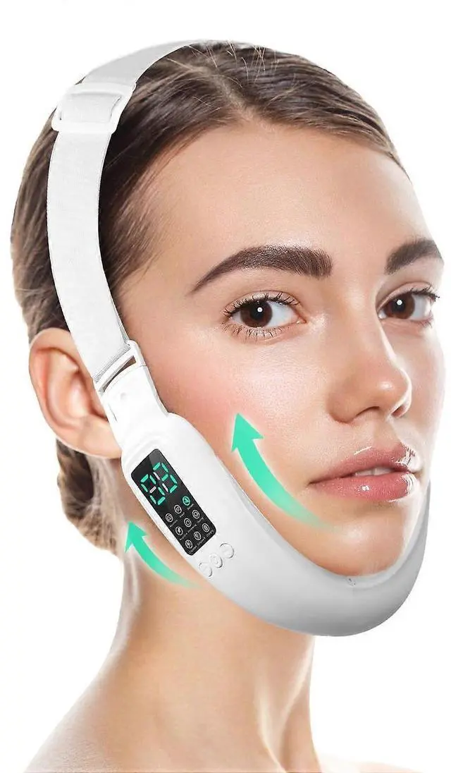 Alt view image 2 of 5 - Ecocleanpath Intelligent V-Face Device: 8 Modes & 15 Intensities for Double Chin Reduction & Jawline Contouring - White