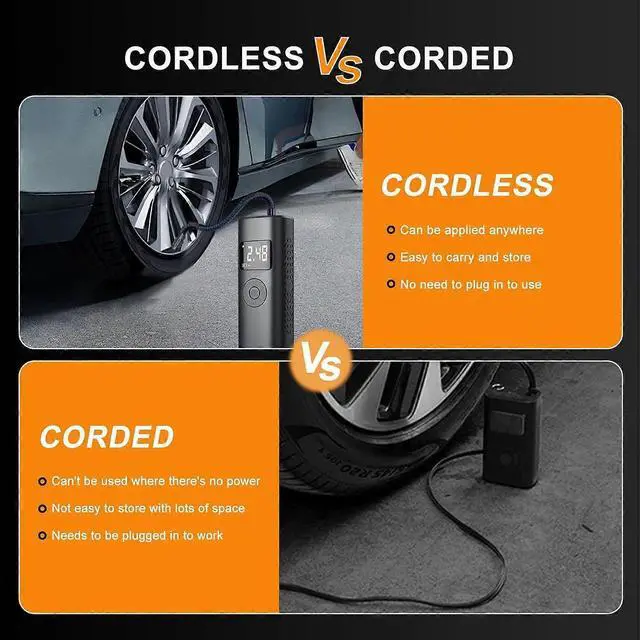 Alt view image 5 of 5 - Ecocleanpath 7800mAh 150PSI Portable Tire Inflator with LED Light & USB Charging for Cars, Bikes, Balls