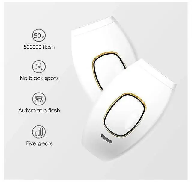 Alt view image 3 of 5 - Ecocleanpath IPL Hair Removal System, 500K Flashes Painless Laser Device for Body, Face & Bikini Line - White