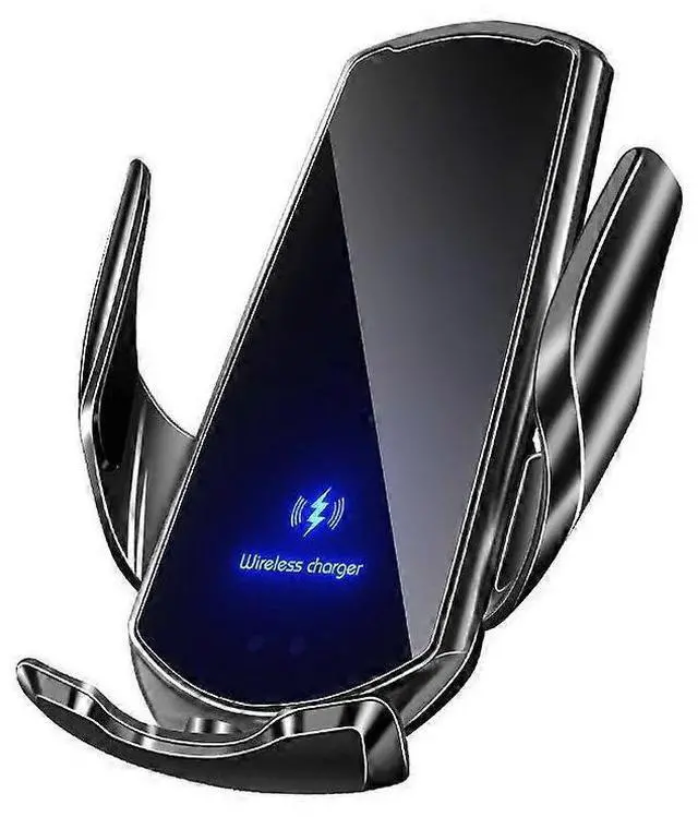 Main image of Ecocleanpath Q3 15W Qi Fast Wireless Car Charger & Phone Holder, Auto Clamp for iPhone/Android (Black)