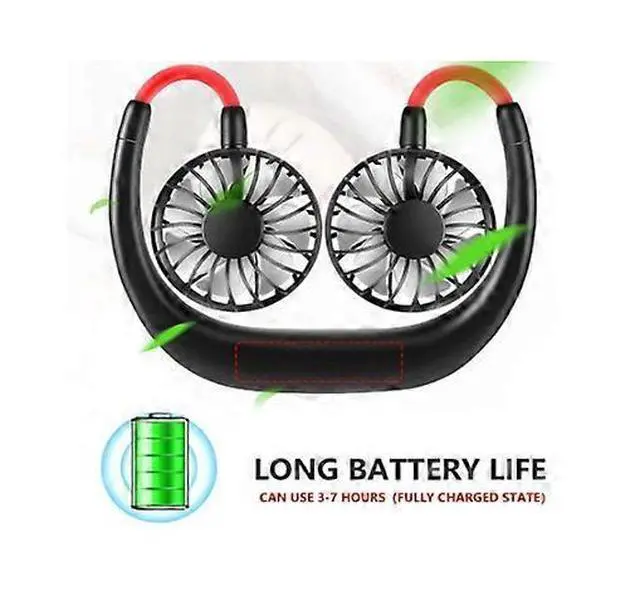 Alt view image 2 of 2 - Ecocleanpath FS04014 Portable Neck Fan, 3-Speed 360° Rotatable Hands-Free Cooling for Outdoor & Office