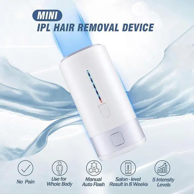 Alt view image 2 of 5 - Ecocleanpath Painless IPL Hair Removal Device for Women - 5 Levels, Face & Body Use, Permanent Results at Home