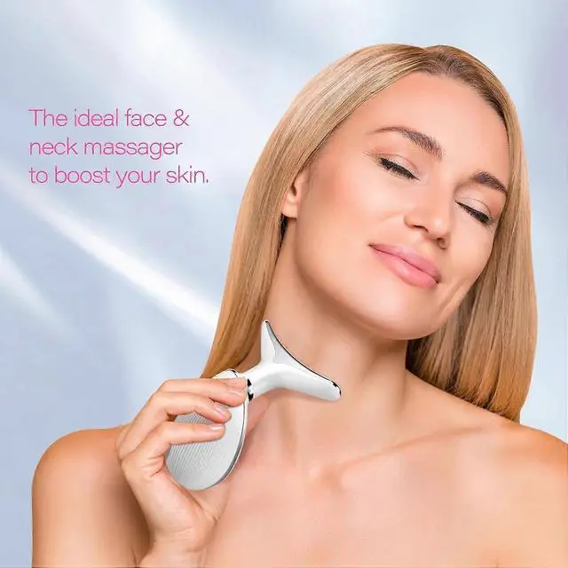 Alt view image 5 of 5 - Ecocleanpath White 3-in-1 Face & Neck Massager for Skin Care - Vibration Tension Relief & Rechargeable