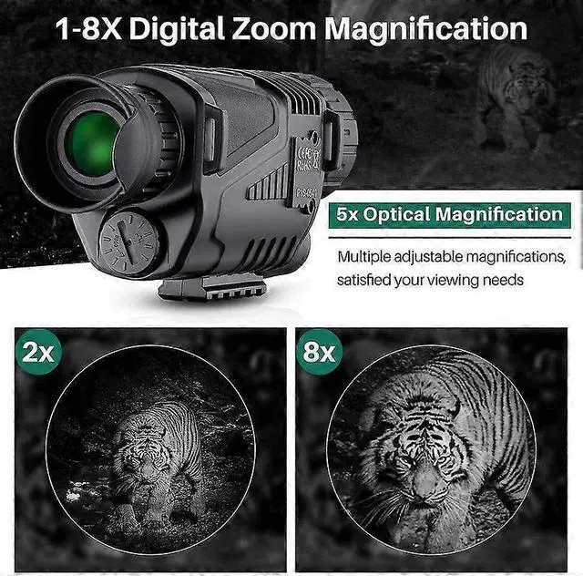 Alt view image 5 of 5 - Ecocleanpath Te3230818 Digital Night Vision Monocular, 5X Optical Zoom, 200m Range, HD Video & Photo