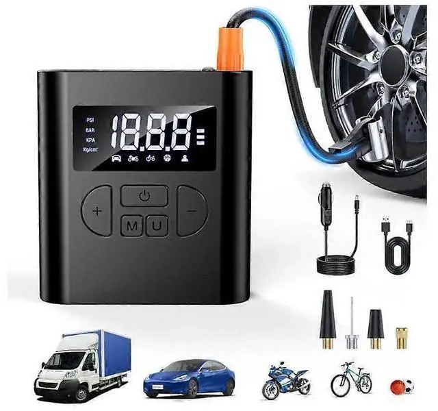 Main image of Ecocleanpath Cordless Tire Inflator 150PSI, 20000mAh Portable Air Compressor with LCD Display, Fast Inflation for Car/Bike/Ball