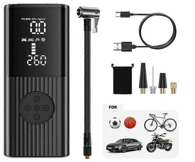 Main image of Ecocleanpath 180 PSI Portable Air Compressor - 20000mAh Fast Tire Inflator with LED Display for Cars, Bikes