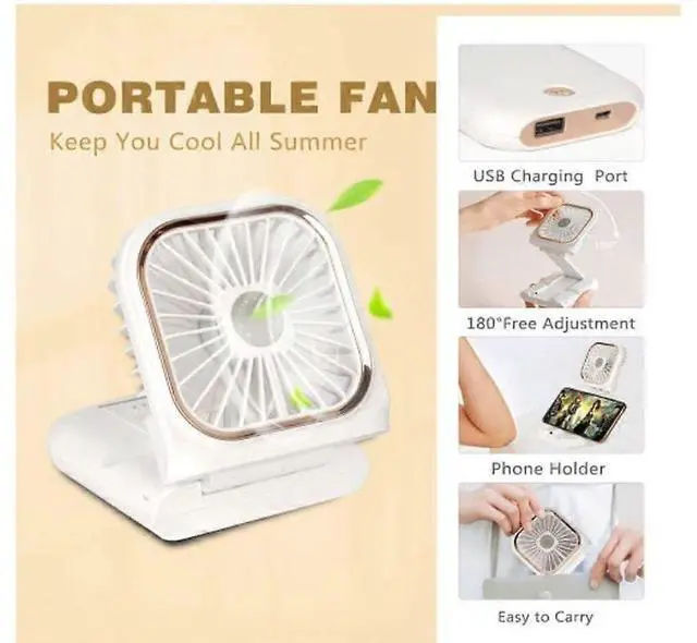 Alt view image 5 of 5 - Ecocleanpath FS04025 4-in-1 Portable Neck Fan with 3000mAh Power Bank, 3 Speeds & 20H Runtime