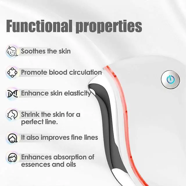 Alt view image 2 of 5 - Ecocleanpath White 4-in-1 Electric Gua Sha Tool with Heat, Vibration & Red Light Therapy for Face & Neck