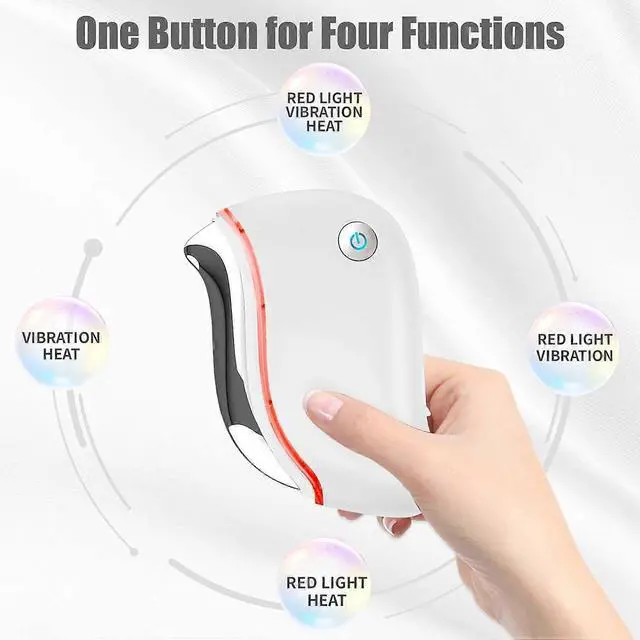 Alt view image 3 of 5 - Ecocleanpath White 4-in-1 Electric Gua Sha Tool with Heat, Vibration & Red Light Therapy for Face & Neck