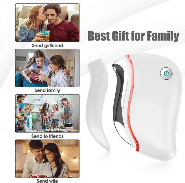 Alt view image 5 of 5 - Ecocleanpath White 4-in-1 Electric Gua Sha Tool with Heat, Vibration & Red Light Therapy for Face & Neck