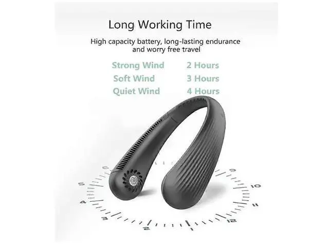 Alt view image 5 of 5 - Ecocleanpath Chonus FS_zzh_0615_34 Portable Neck Fan, Hands-Free USB Rechargeable with 3 Speeds