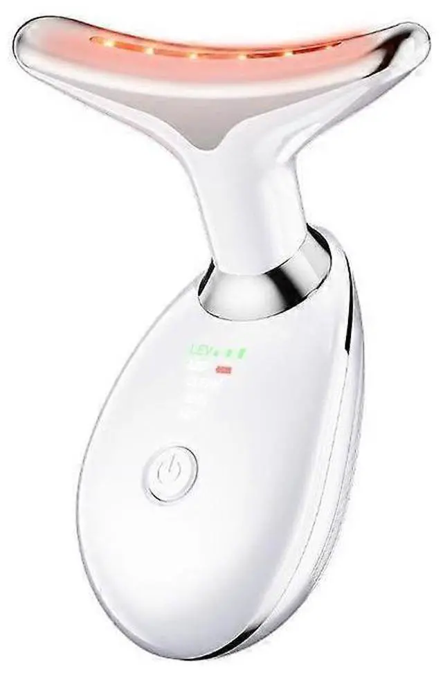 Main image of Ecocleanpath White Facial Massager with Heat & Vibration, 3-in-1 Skin Rejuvenation & Double Chin Sculpting Tool