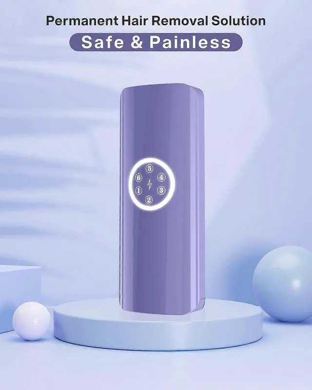 Alt view image 3 of 5 - Ecocleanpath At-Home Laser Hair Removal Device for Women & Men, Permanent Hair Remover for Face Body Bikini, 999K Flashes, 6 Levels