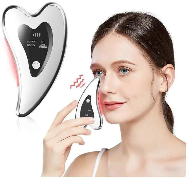 Main image of Ecocleanpath Electric Gua Sha Facial Tool with Heat, Vibration & Red Light - Anti-Aging Face Sculpting & Puffiness Massager