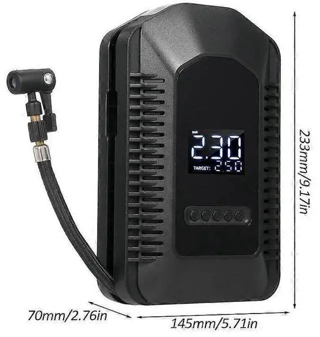 Alt view image 2 of 5 - Ecocleanpath 150PSI Portable Tire Inflator with Digital Display & LED Light - 12V Air Compressor for Cars, Bikes, Balloons