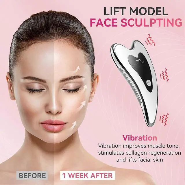 Alt view image 3 of 4 - Ecocleanpath Electric Gua Sha Facial Tool with Heat, Vibration & Red Light - Anti-Aging Face Sculpting & Puffiness Massager