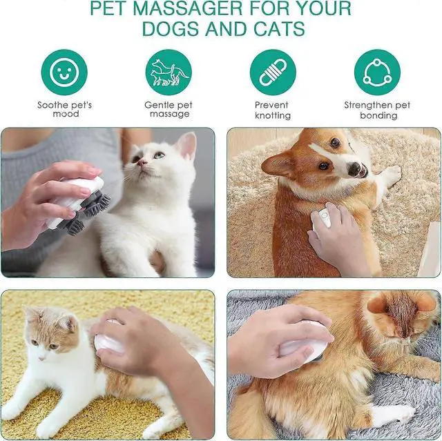 Alt view image 5 of 5 - Ecocleanpath Electric Pet & Scalp Massager, 5 Modes 8 Heads Rechargeable, IPX7 Waterproof Full Body Relaxation (White)