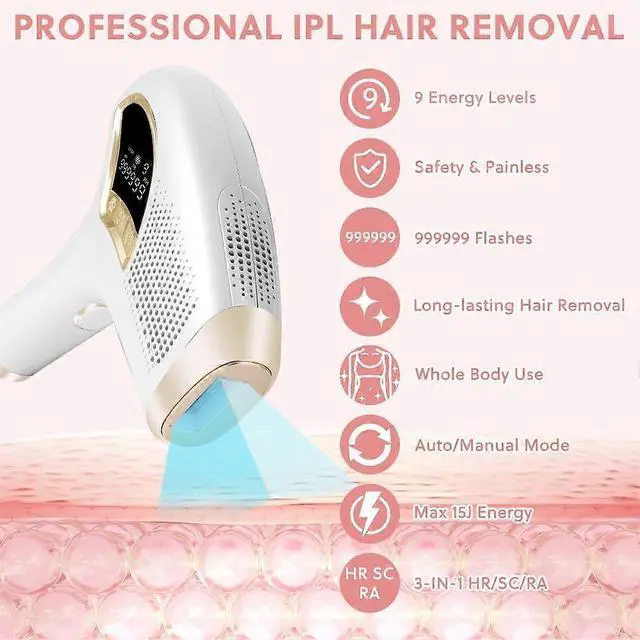 Alt view image 5 of 5 - Ecocleanpath White IPL Laser Hair Removal Device: Painless & Long-Lasting for Full Body Use, Men & Women