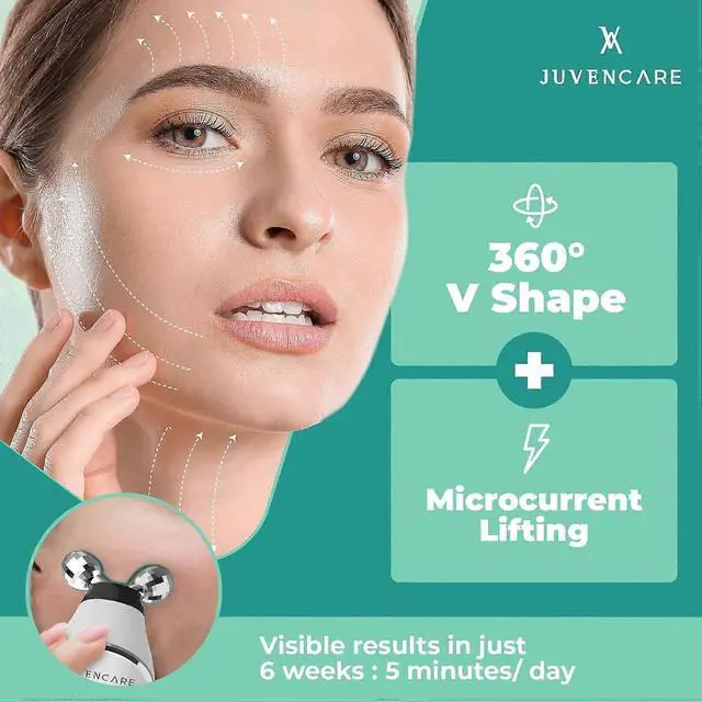 Alt view image 2 of 5 - Ecocleanpath White Microcurrent Facial Device - 6-in-1 Anti-Aging, Lifts & Firms in 5 Min Daily, 50 Uses Per Charge