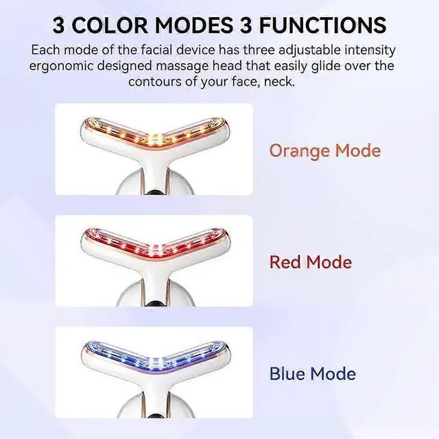 Alt view image 2 of 5 - Ecocleanpath Black Face & Neck Massager with Vibration & Heat - 5-in-1 Contouring Tool for Double Chin & Skin Care