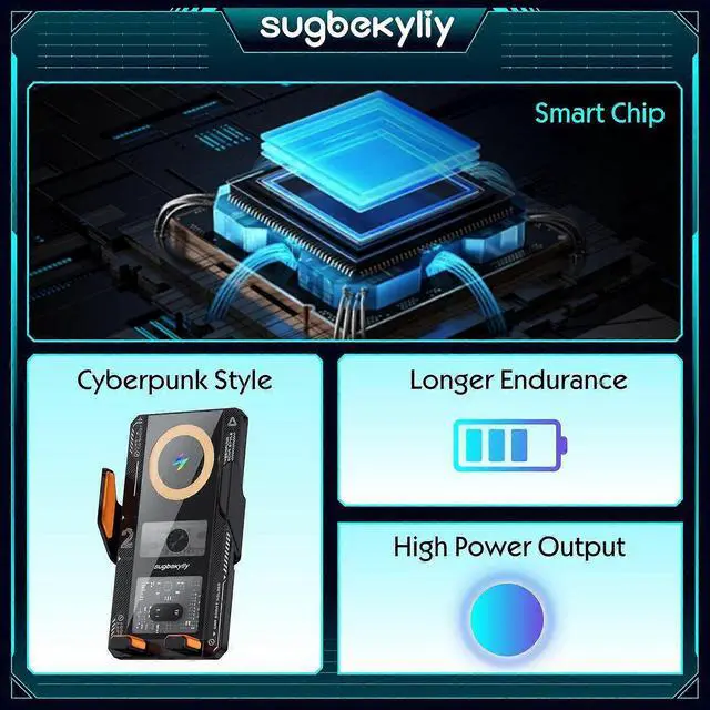 Alt view image 3 of 5 - Ecocleanpath 66W Magnetic Car Wireless Charger & Phone Holder - Auto Open/Close, Fast Charging (Black)