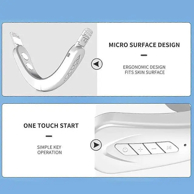 Alt view image 2 of 5 - Ecocleanpath Smart Double Chin Eliminator & Face Sculpting Massager, 6 Modes 12 Intensities, Portable V-Lift Tool (White)