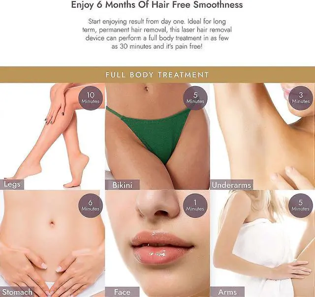 Alt view image 3 of 4 - Ecocleanpath Professional IPL Laser Hair Removal Device with Cooling System - Painless & Permanent Full Body Use