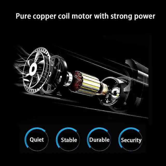 Alt view image 2 of 5 - Ecocleanpath 12V Digital Tire Inflator with Auto Stop - Fast 35L/min Air Compressor for Car, Bike, Motorcycle (Black)