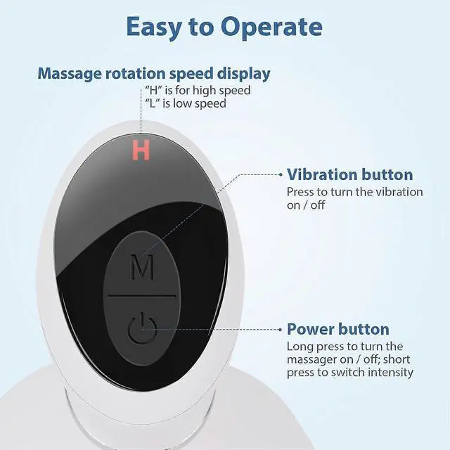 Alt view image 4 of 5 - Ecocleanpath Wireless Scalp Massager for Hair Growth & Stress Relief - 4 Modes, Waterproof, White