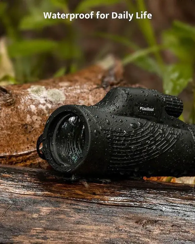 Alt view image 4 of 5 - Ecocleanpath Usogood 10x42 Monocular Telescope for Adults, Compact Waterproof with Wrist Strap, Lightweight HD Optics