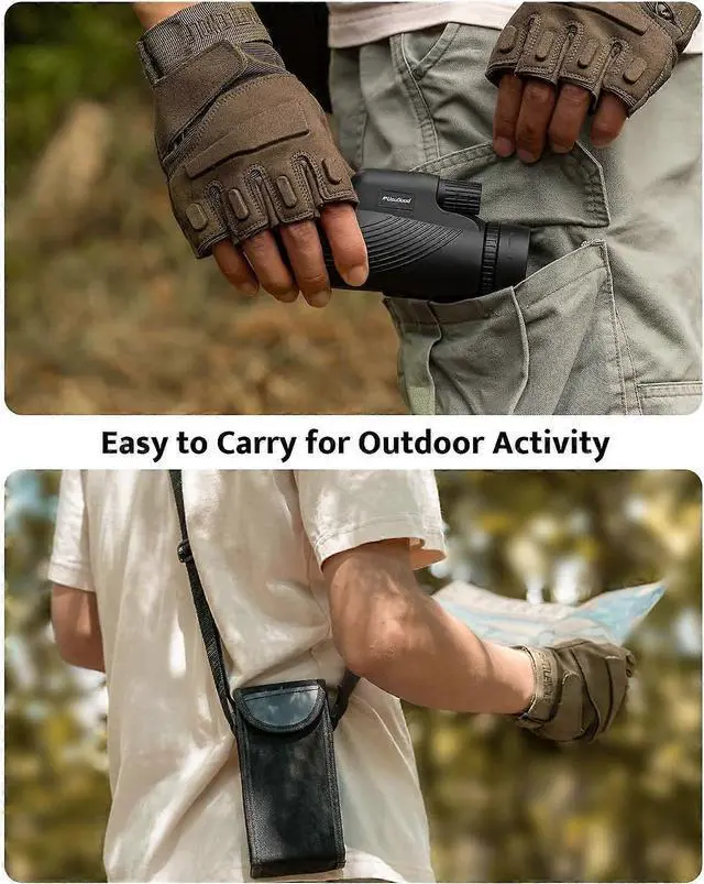 Alt view image 3 of 5 - Ecocleanpath Usogood 10x42 Monocular Telescope for Adults, Compact Waterproof with Wrist Strap, Lightweight HD Optics