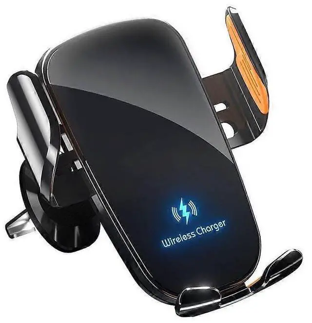 Main image of Ecocleanpath 15W Fast Wireless Car Charger & Phone Mount for iPhone 15, Samsung - Black