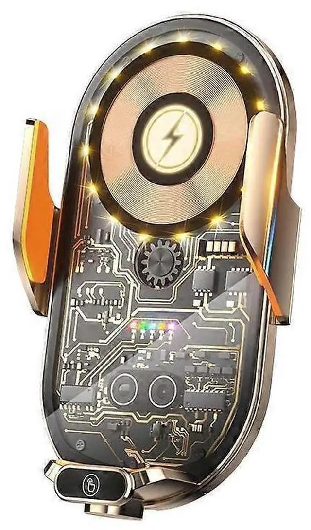 Main image of Ecocleanpath 66W Super Fast Car Wireless Charger & Phone Holder with Auto Clamp, 15W Qi Charging (Silver)