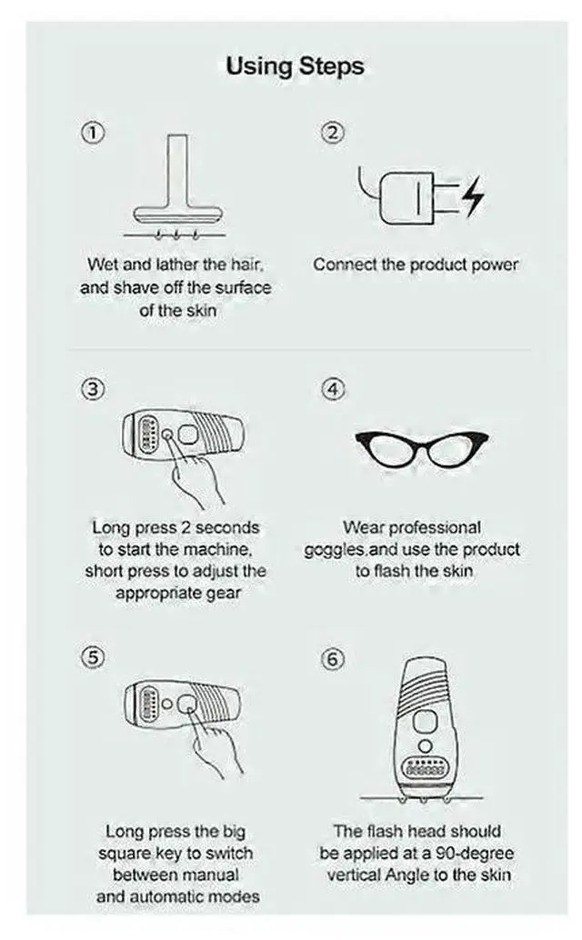 Alt view image 3 of 5 - Ecocleanpath IPL Laser Hair Removal Device - Painless & Permanent, 5 Levels, 990K Flashes, For Men & Women