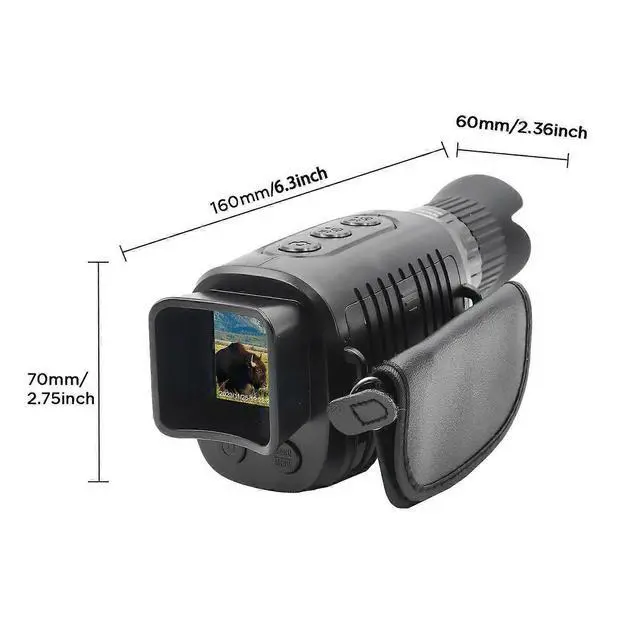 Alt view image 3 of 5 - Ecocleanpath 1080p Infrared Night Vision Monocular for 100% Darkness, 6H Battery, Hunting & Camping (Black)
