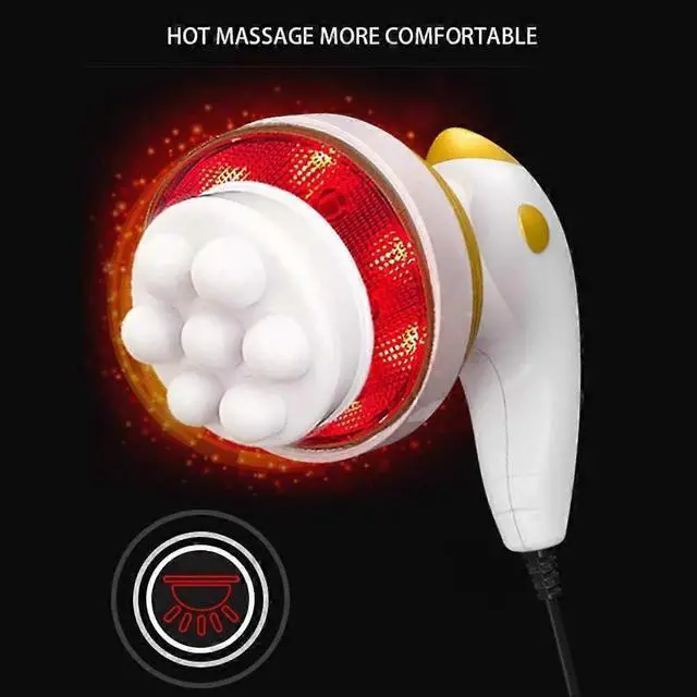 Alt view image 3 of 5 - Ecocleanpath 3-in-1 Handheld Electric Massager: Fat & Cellulite Remover, 6 Modes, Strong Vibration, White