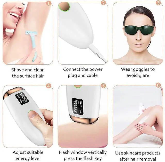 Alt view image 4 of 5 - Ecocleanpath IPL Hair Removal Device, Permanent Laser System with 999,999 Flashes, 5 Levels & 2 Modes